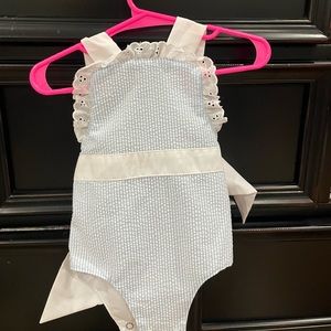 TBBC blue seersucker Sunsuit